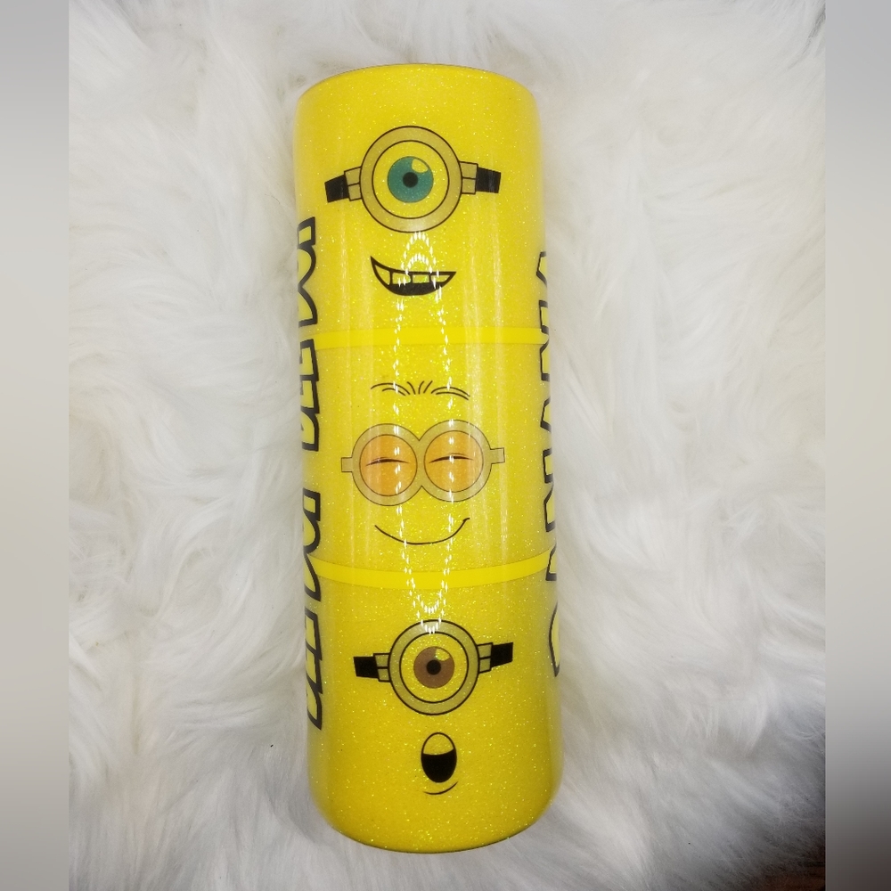 20oz. Minion Glitter Tumbler